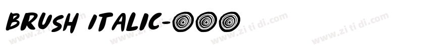 Brush Italic字体转换